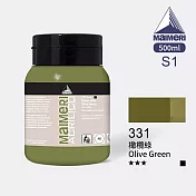 義大利Maimeri美利 Acrilico 抗UV壓克力顏料500ml 藍綠色系 - 331 橄欖綠