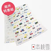 【日本桃雪】可愛紗布毛巾(小男孩最愛)超值兩件組 (工程車) | 鈴木太太公司貨