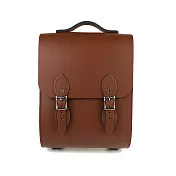 【The Leather Satchel Co.】英國原裝手工牛皮溫莎小後揹包 手提包 多功能兩用包 精湛工藝 新款磁釦設計方便開啟(栗木棕)