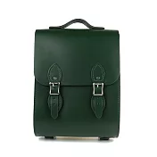 【The Leather Satchel Co.】英國原裝手工牛皮溫莎小後揹包 手提包 多功能兩用包 精湛工藝 新款磁釦設計方便開啟(郵差綠)