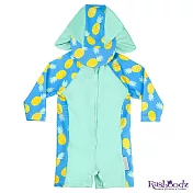 澳洲 RASHOODZ 兒童抗UV防曬連身泳衣附遮陽帽 (鳳梨派對)12-24個月