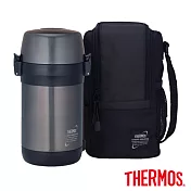 【THERMOS 膳魔師】不鏽鋼真空保溫便當盒(JLS-1601F-CGY W)
