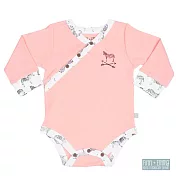 美國 FINN & EMMA 寶寶有機棉長袖包屁衣 (玫瑰粉)6-9個月