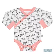 美國 FINN & EMMA 寶寶有機棉長袖包屁衣 (斑馬)6-9個月