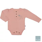 美國 FINN & EMMA 寶寶有機棉長袖包屁衣 (蜜桃城堡)6-9個月