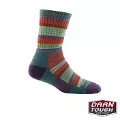 【美國DARN TOUGH】孩羊毛襪Sierra Stripe Jr. Micro Crew Light Cushion健行襪M(2入顏色隨機)