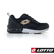 LOTTO 義大利 女 FLUX 避震氣墊跑鞋 -US6黑