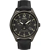 【TIMEX】 天美時 Waterbury Chrono系列 三眼計時經典紳士手錶 (黑 TXTW2R88400)