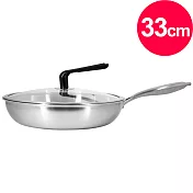 清水 316不鏽鋼複合金平底鍋不鏽鋼把手33cm