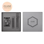 CLUSE La Tetragone 限量腕錶禮盒(深霧灰）