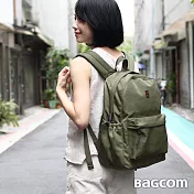 BAGCOM 隨喜抗水收納後背包-搭配斜肩帶+胸扣帶(A4 ok) 軍綠