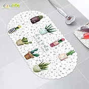 【Conalife】精緻紋理印花吸盤防滑墊 (1入)-菱格