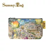 Sunny Bag - 火車頭顏坊-多功能棉布文具袋/化妝包-平溪老街放天燈