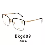 【Front 光學眼鏡】GM1902-三色可挑選(#簡約細方框光學眼鏡)Bkgd09黑金框