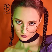 【Front 光學眼鏡】GM1905-四色可挑選(#簡約細方框光學眼鏡)Gd92玫瑰金框