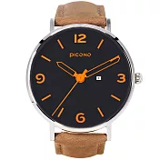 PICONO Teen系列 簡約時尚瘋馬皮錶帶中性錶 / AR-6701