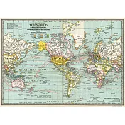 美國 Cavallini & Co. wrap 包裝紙/海報  世界地圖3