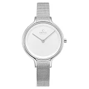 OBAKU 現代藝術美學腕錶-銀-V228LXCIMC