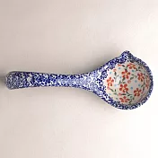 波蘭陶 藍印紅花系列 湯勺 25cm 波蘭手工製