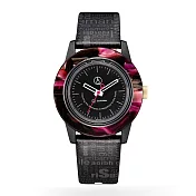 Q&Q SmileSolar 巴賽爾系列太陽能手錶-炫紫黑/35mm