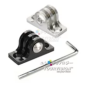 GoPro 副廠 鋁合金 低角度通用平底轉接座 底座 連接座 for HERO 小蟻 SAMGO銀色