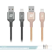 MOMAX摩米士 Elite Link 30cm Lightning三重編織數據傳輸充電線(DL12)黑色