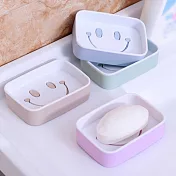 微笑雙層瀝水肥皂盒北歐粉(2入)