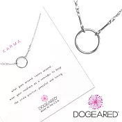Dogeared 許願銀項鍊 經典圓滿優雅銀圈 Karma Necklace 附原廠禮盒