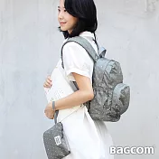 Bagcom Mini 無感星點迷你抗水後背包-灰色-搭配胸扣帶
