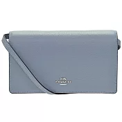 【COACH】防刮荔枝皮革手拿/肩背包-淺藍（現貨＋預購）淺藍
