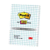 3M 660-SSGRID 狠黏方格便條紙系列(101x152)白底藍格