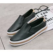 (預購商品)JDS.Shoes - 春夏熱銷麻繩邊簡約休閒鞋EU35黑色