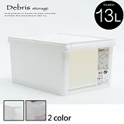 Peachy Life 居家收納整理箱/塑膠櫃/衣物箱-小款(2色可選)透白
