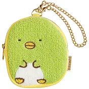 San-X 角落公仔帆布刺繡系列吊飾零錢包。企鵝君
