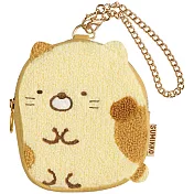 San-X 角落公仔帆布刺繡系列吊飾零錢包。羞羞貓