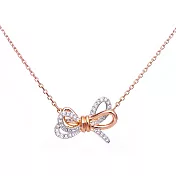奧地利SWAROVSKI LIFELONG BOW 雙色水晶項鍊