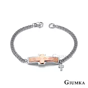 GIUMKA 情侶手鍊 白鋼 幸福約定 單個價格 MH04098玫金細版