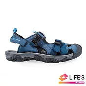 LOTTO 義大利 男 護趾戶外涼鞋-US7丈青