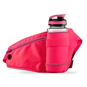 Aisure for ASUS ZenFone 5Z ZS620KL 簡單生活運動跑步水壺腰包 粉