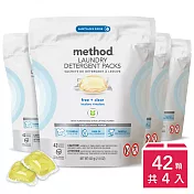 method美則 4倍濃縮香水洗衣膠囊-無香料(42顆入x4包)