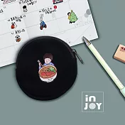 INJOYmall 【超幽默人生系列】臺灣美食 帆布圓形零錢包 牛肉麵款