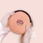 INJOYmall  好心情 帆布圓形零錢包 甜甜圈款