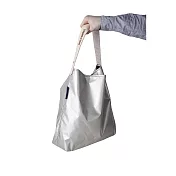 可收納式時尚托特包_肩背單色版_水星亮銀
