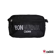 【CROWN 皇冠】BONVOYAGE 郵差包 黑色 (側背/斜背/隨身包/防潑水)