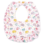 Cutie Bella印花布 純棉 荷葉邊 花邊防水圍兜/口水巾-Cat 彩色貓咪