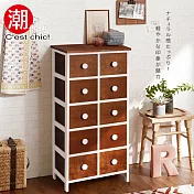 【C’est Chic】小鹿山莊桐木雙排十抽櫃-胡桃