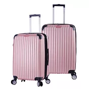 DF travel - 升級版多彩記憶玩色硬殼可加大閃耀鑽石紋24+28吋行李箱-共8色玫瑰金