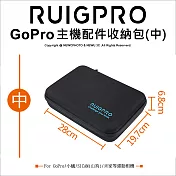 [RUIGPRO]睿谷 GoPro/小蟻/SJCAM山狗/米家 運動相機通用主機配件收納包(中)黑色