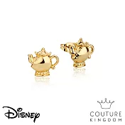 Disney Jewellery迪士尼美女與野獸 茶壺夫人鍍14K金耳釘Beauty and the Beast Stud by Couture Kingdom