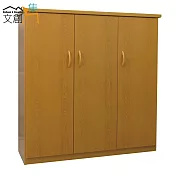 【文創集】修斯 環保3.2尺塑鋼三門中鞋櫃/玄關櫃(5色可選)原木紋